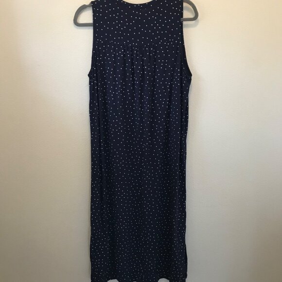 Gap Womens Polka Dot Sleeveless Tank Midi Shift Dress Size L 100% Viscose Casual - Picture 7 of 11
